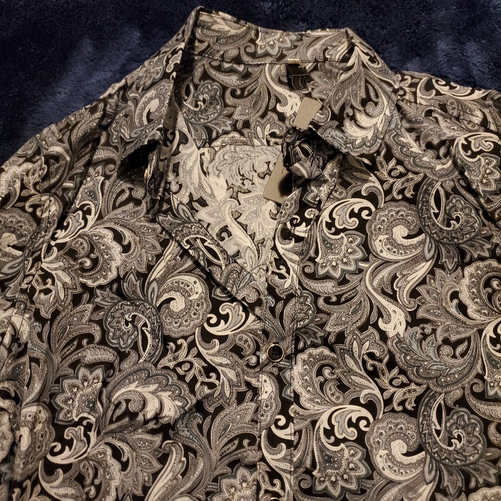 🌈VINTAGE🌈 Long sleeve psychedelic paisley shirt